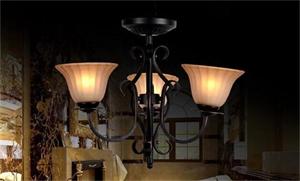 簡約美式別墅吊燈 簡約風(fēng)格美式書房吊燈-8670-3