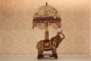 仿古中式臺燈 古銅布藝臺燈 書房 臥室均可用