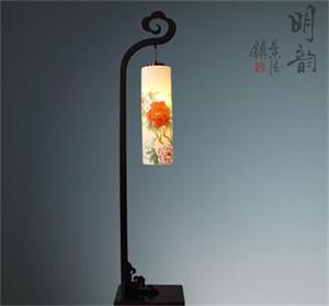 中式落地燈 玻璃燈罩 鐵藝燈架落地燈 SLD5600