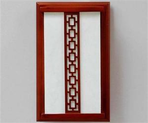 玻璃燈罩中式壁燈 紅木 SBD88011