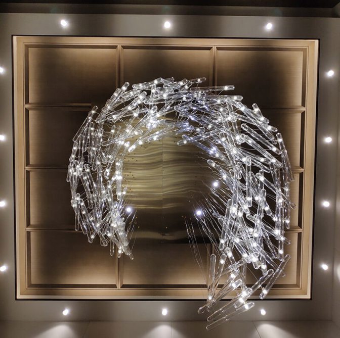 別墅樣板房吊燈成品展示:角度二