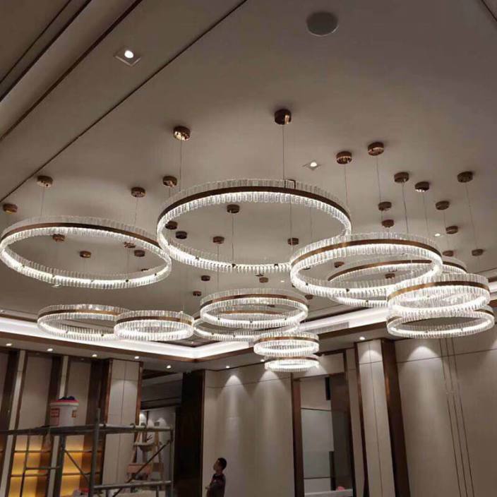 酒店大堂燈飾，源頭酒店燈廠定制