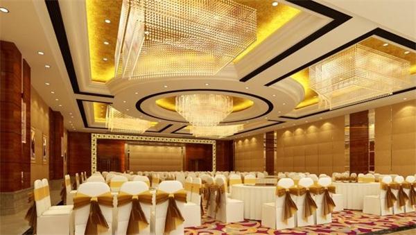 酒店宴會廳大型水晶燈照明設計效果圖 廠家定制供貨價格