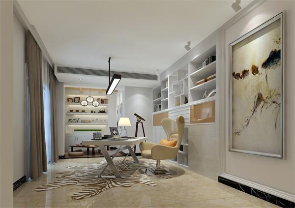 簡約風別墅書房led燈具定制效果圖 廠家一站式供貨設計