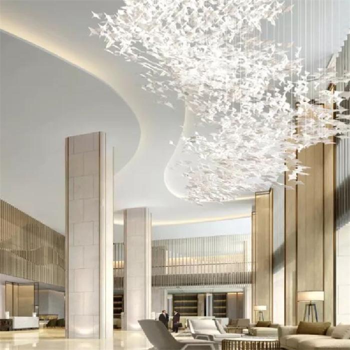 酒店水晶燈具廠家_藝術造型吊燈什么價格【孫氏照明】