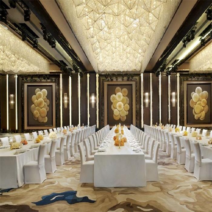 非標酒店燈飾_大型宴會廳工程水晶燈定制價格【孫氏照明】